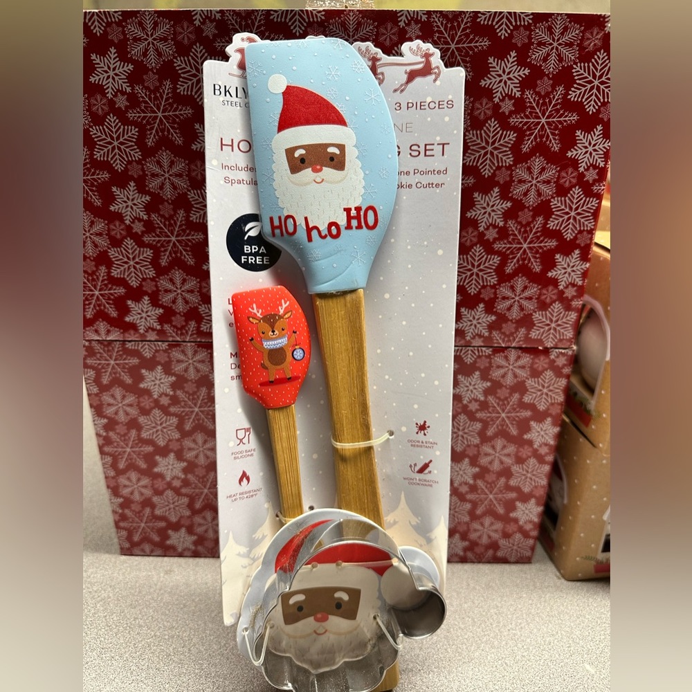African American Bamboo and Silicone 3 Piece Baking Set